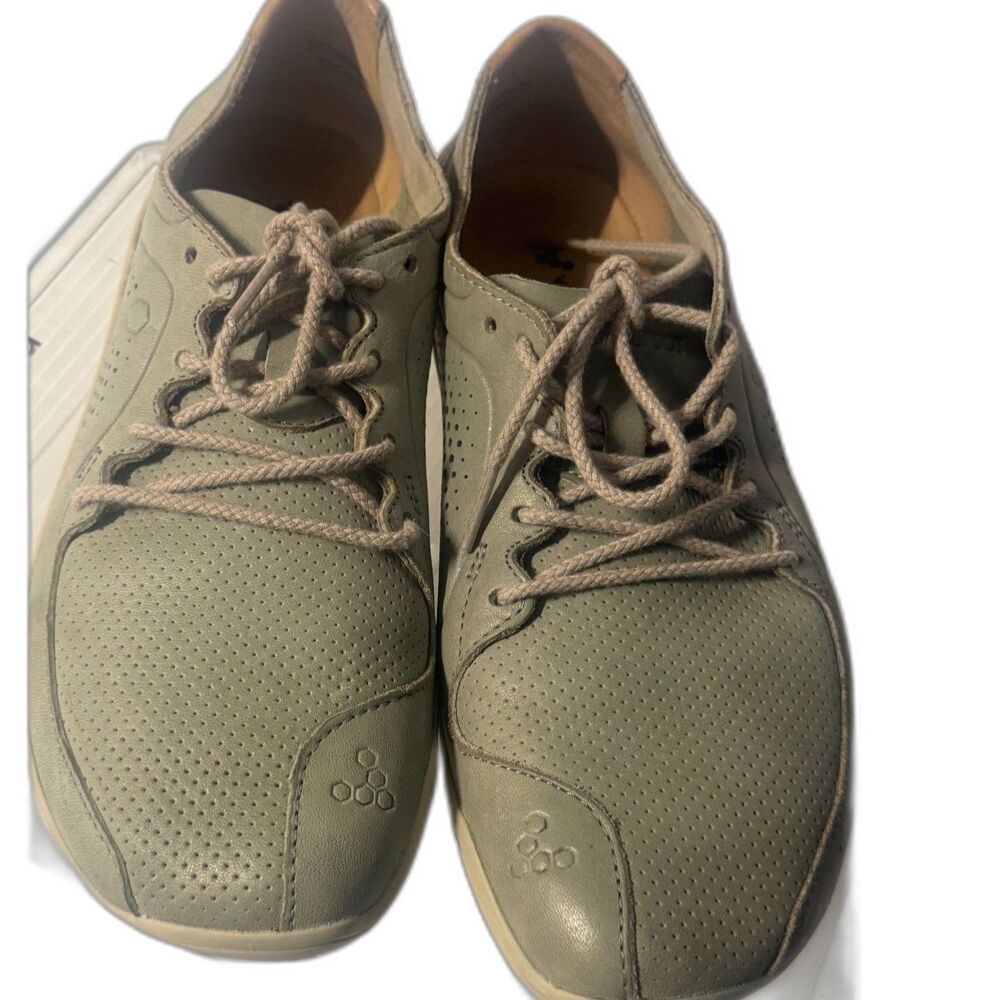 Vivobarefoot Leather Barefoot Shoes Womens 8 Olive Minimalist Zero Drop Wide Toe